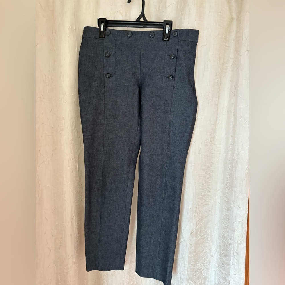 Banana Republic Women’s Sloan Pants with Button Details.